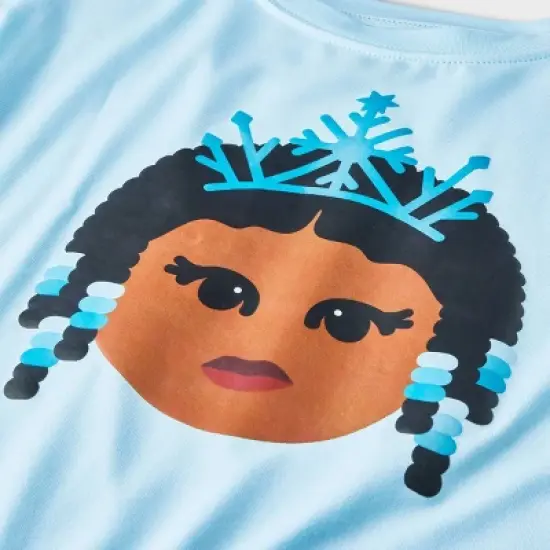 Elle Olivia Toddler Girls' 2pc Frost Pajama Set - Blue image {2}