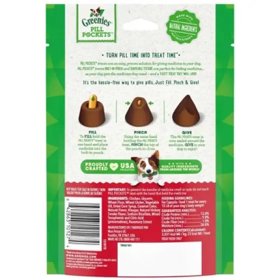 Greenie Pill Pockets for Dogs Capsule Size - Hickory Smoke Flavor (Pack of 2) image {1}