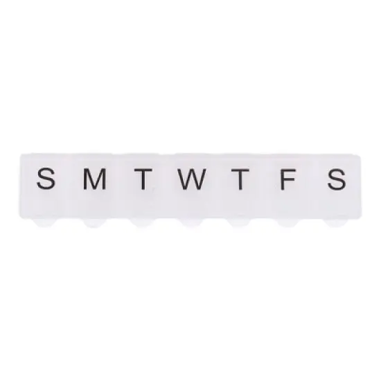 Unique Bargains 7 Compartment Single Row Pill Case 1 Pc image {6}
