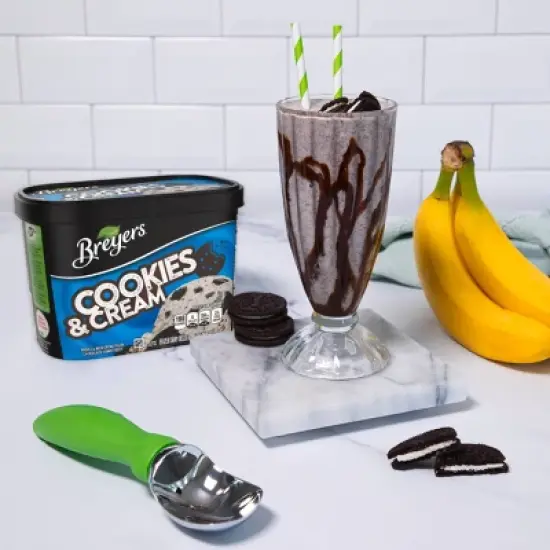 Breyers Cookies & Cream Frozen Dairy Dessert With Chocolate Cookies - 48oz image {1}