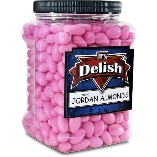 Pink Jordan Almonds by It's Delish, &ndash; 3.5 lbs Jumbo Container image {7}