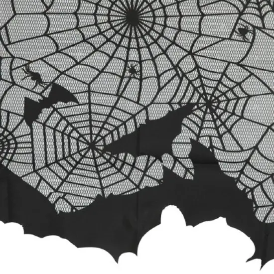 Northlight Spider Webs and Bats Halloween Valance Decoration - 5.25' image {4}