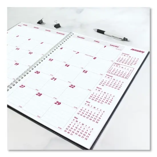 DuraFlex 14-Month Planner, 11 x 8.5, Black Cover, 14-Month: Dec 2025 to Jan 2027 image {3}