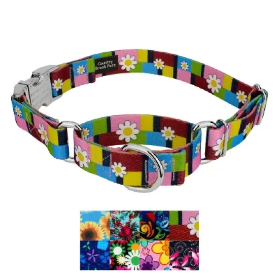 Country Brook Petz Martingale Dog Collar with Premium Buckle - Floral Collection image {6}