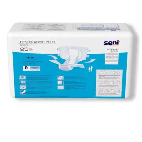 Seni Classic Plus Incontinence Briefs, Heavy Absorbency, Unisex, Regular image {4}