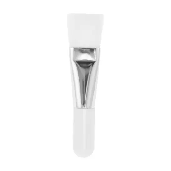 Unique Bargains Short Handle Facial Mask Brush Silver Tone 1 Pc image {5}