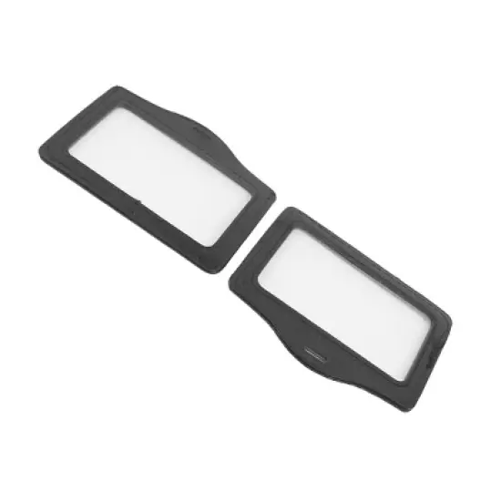 Unique Bargains Faux Leather Office Horizontal Business ID Badge Card Holder Container Black 50 PCS image {2}