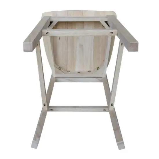 Slatback Barstool Unfinished - International Concepts image {7}