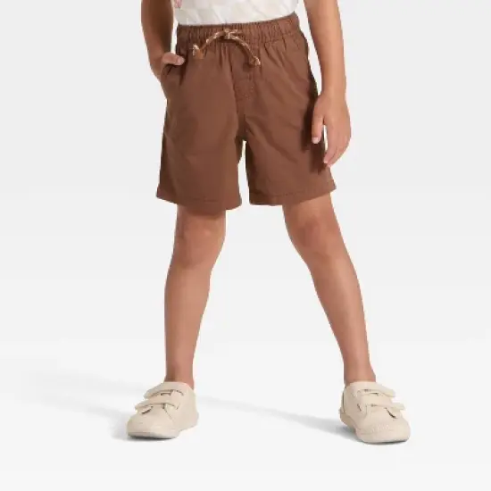 Toddler Boys' Pull-On Woven Shorts - Cat & Jack&trade; Brown image {3}