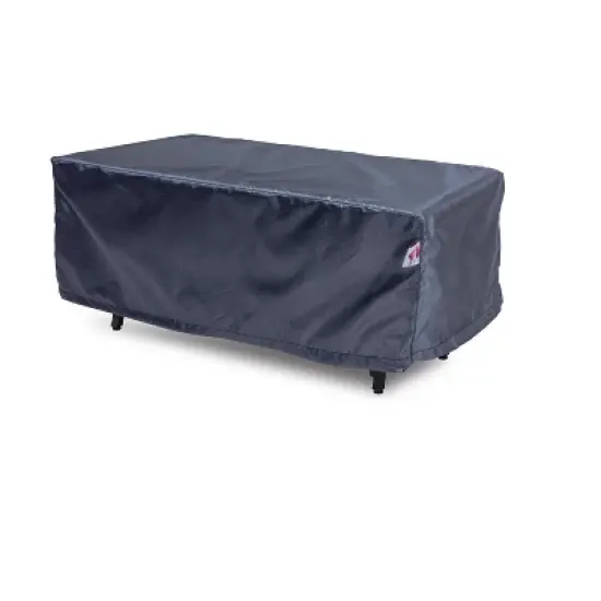 Summerset Shield Gold 2-Layer Polyester Fabric Outdoor Fire Table Cover, Charcoal Grey image {7}