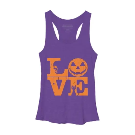 Women's Design By Humans Halloween Love Night Creepy Cute Fun By RedBirdLS Racerback Tank Top image {10}