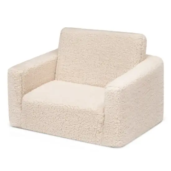 Delta Children Kids' Cozee Flip-Out Sherpa 2-in-1 Convertible Chair image {5}