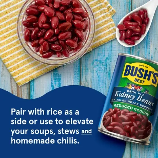 Bush's Reduced Sodium Dark Red Kidney Beans - 16oz image {4}
