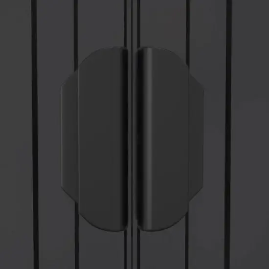 vidaXL Galvanized Steel Garden Shed, Anthracite - Outdoor Storage Space for Garden Tools and Equipment - Weather-Resistant Material image {6}