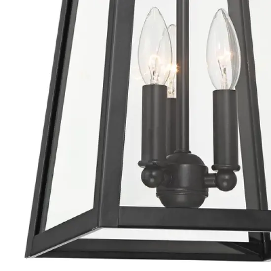 John Timberland Arrington Modern Outdoor Wall Light Fixture Mystic Black Metal 20" Clear Glass for Post Exterior Barn Deck House Porch Yard Posts Home image {2}