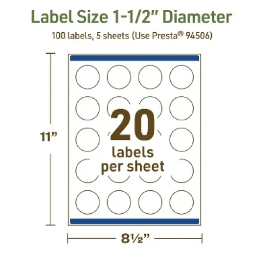 Avery Dissolvable Labels, 1.5" Diameter Round image {6}