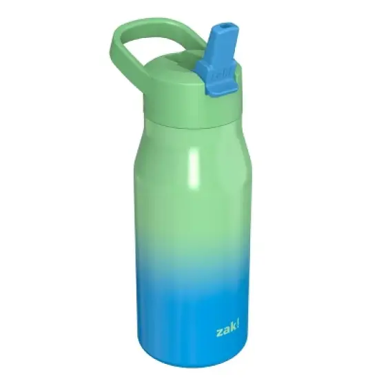 Zak Designs 14 fl oz Double Walled Stainless Steel Tranquility Insulated Straw Bottle image {3}