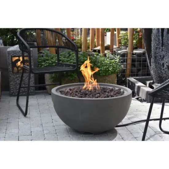 Nantucket 27" Natural Gas Fire Pit Outdoor Backyard Patio Heater - Elementi image {1}