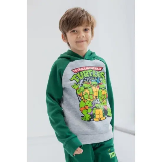 Teenage Mutant Ninja Turtles Michelangelo Leonardo Raphael Fleece Pullover Hoodie and Pants Outfit Set Toddler to Big Kid image {2}