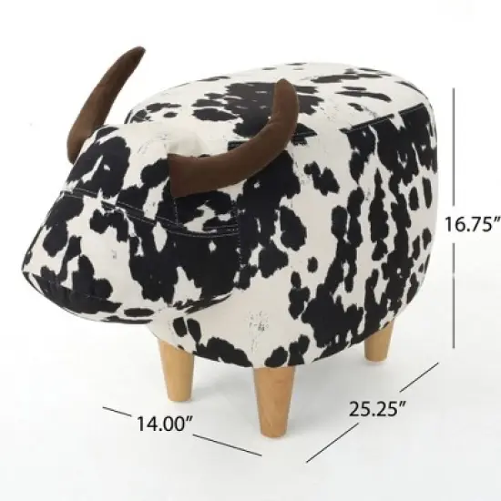 Maliang Cow-Shaped Ottoman, Modern Ottoman, Suitable for Living Room, Bedroom, Porch, Garden, Backyard, Balcony image {5}