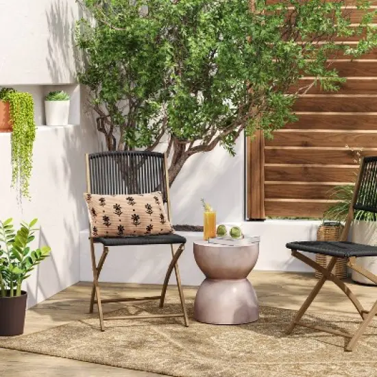 Persian Rectangular Flat Woven Outdoor Area Rug Beige - Threshold&trade; image {1}