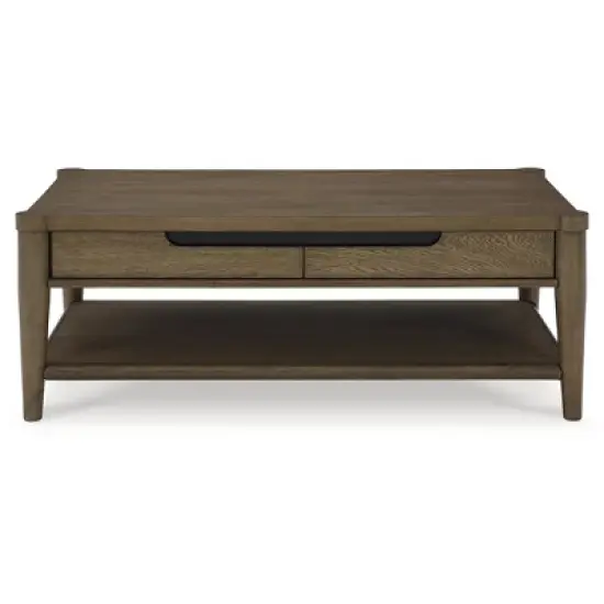 Signature Design by Ashley Roanhowe Rectangular 2 Drawer Coffee Table, Brown image {2}
