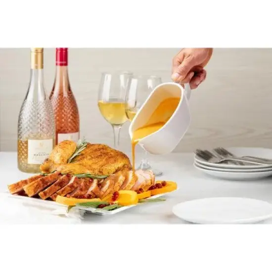 Kook Ceramic Gravy Boat, 14 oz, White image {4}