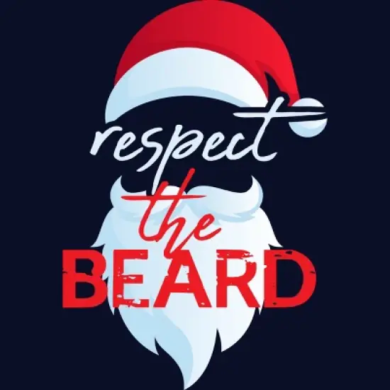 Junior's Design By Humans respect the beard santa claus funny christmas By iLCreative T-Shirt image {1}