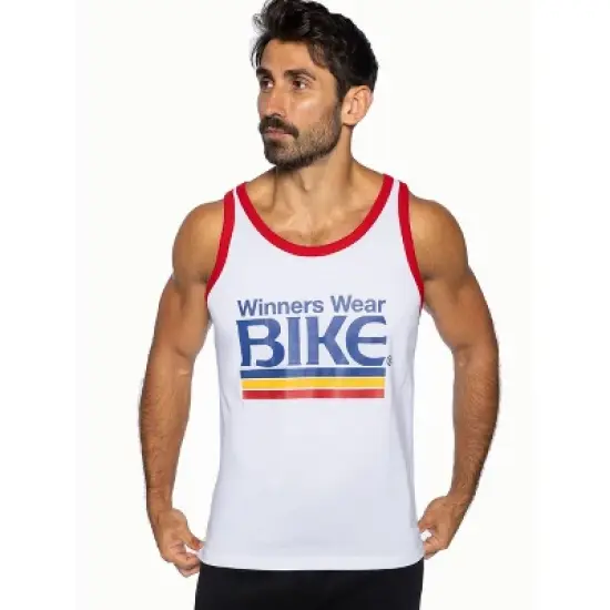 BIKE Athletic Logo Ringer Tank Top image {1}