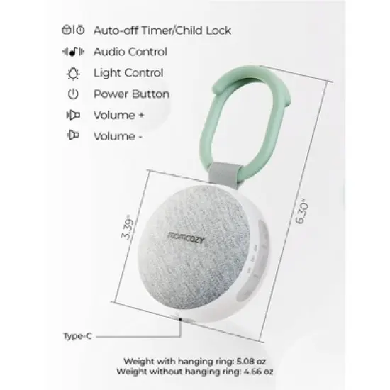Momcozy Portable Noise Machine - White image {8}