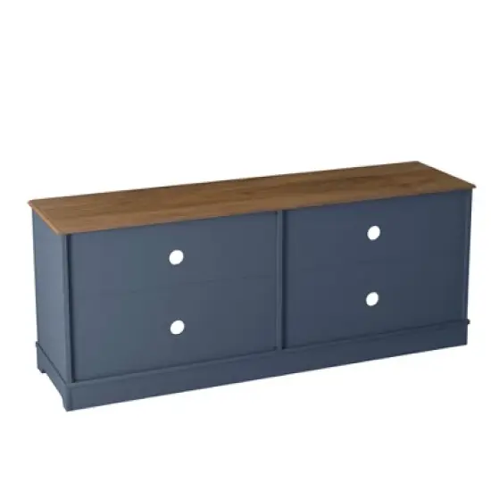 58" Modern Style TV Stand For TVs Up To 65" Navy - Festivo image {2}