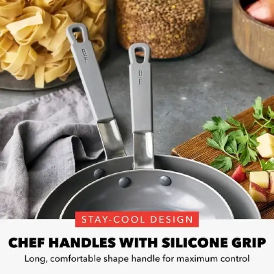 Bobby Flay 2pk (8" and 10") Stainless Steel Ceramic Nonstick Fry Pan Set image {5}