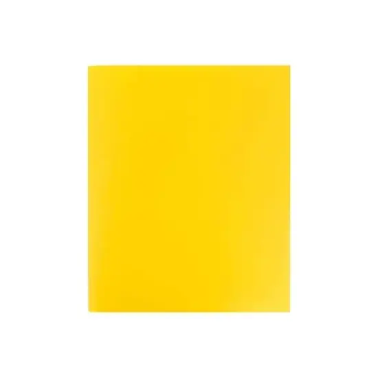 JAM Paper Heavy Duty Matte 2-Pocket Folder Yellow 108/Box 383HYEB image {3}
