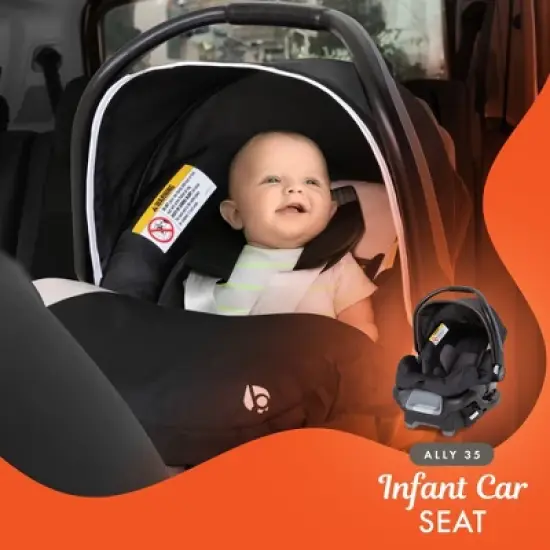 Baby Trend Tango Pro Stroller Travel System with Ally 35 Infant Car Seat, Multi-Position Reclining Seat and Adjustable Footrest, Uptown Brown image {4}