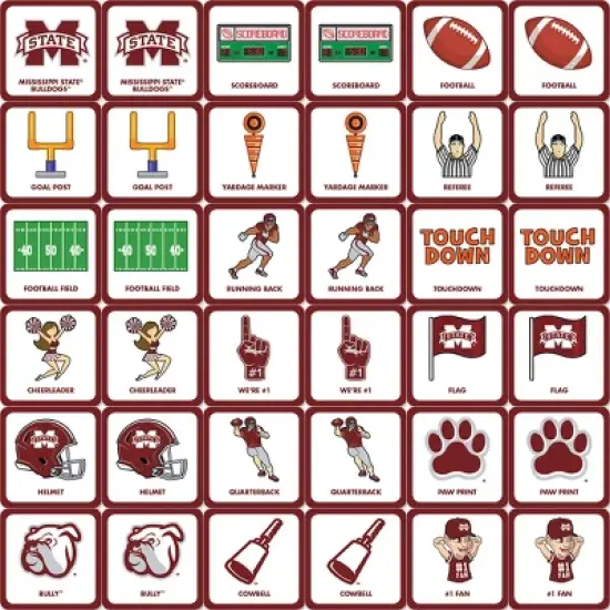 MasterPieces Officially Licensed NCAA Mississippi State Bulldogs Matching Game for Kids and Families image {2}