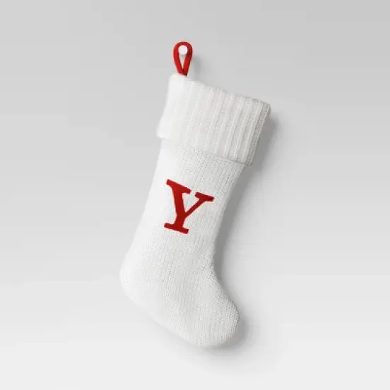 Knit Monogram Christmas Stocking White - Wondershop&trade; image {27}