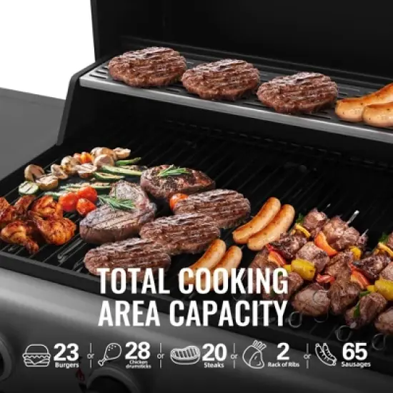 RoyalGourmet 3-Burner BBQ Liquid Propane Gas Grill GH3001HTG Black image {4}