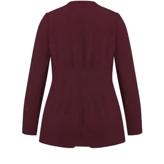 Women's Plus Size Elegance Jacket - oxblood | CITY CHIC image {5}