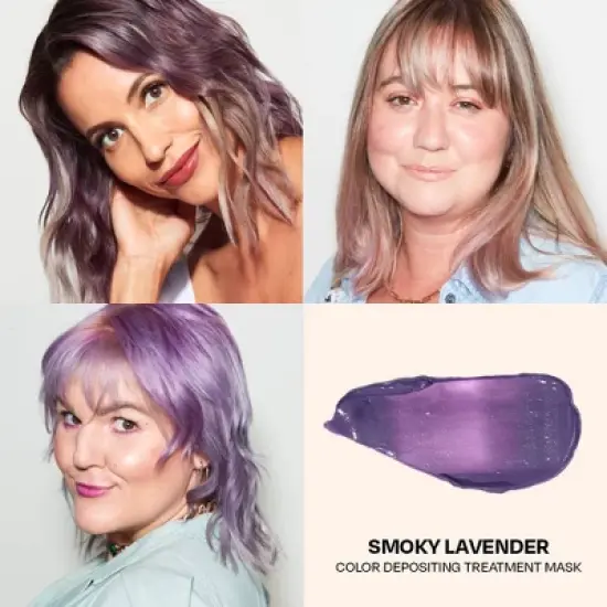 Overtone Smoky Lavender Hair Mask- Semi-Permanent Hair Dye & Color Conditioner- Vegan, Ammonia-Free, Light Purple for Brown & Blonde Hair image {4}