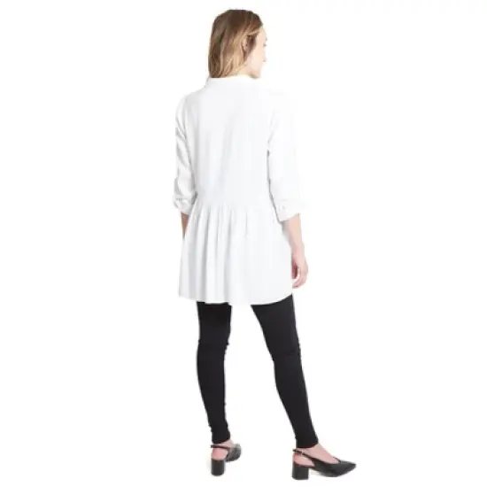 Ingrid & Isabel Women's Maternity Peplum Button Down Shirt image {2}
