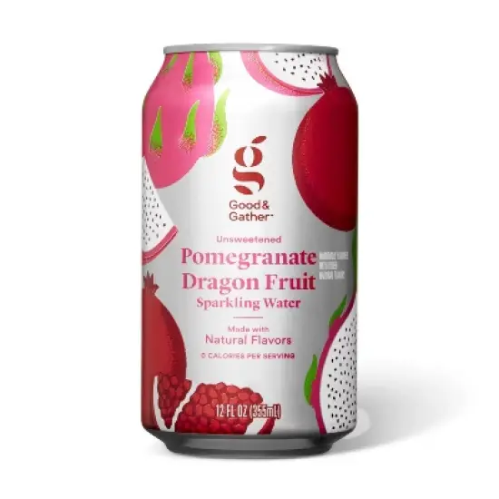 Pomegranate Dragon Fruit Sparkling Water - 8pk/12 fl oz Cans - Good & Gather&trade; image {2}