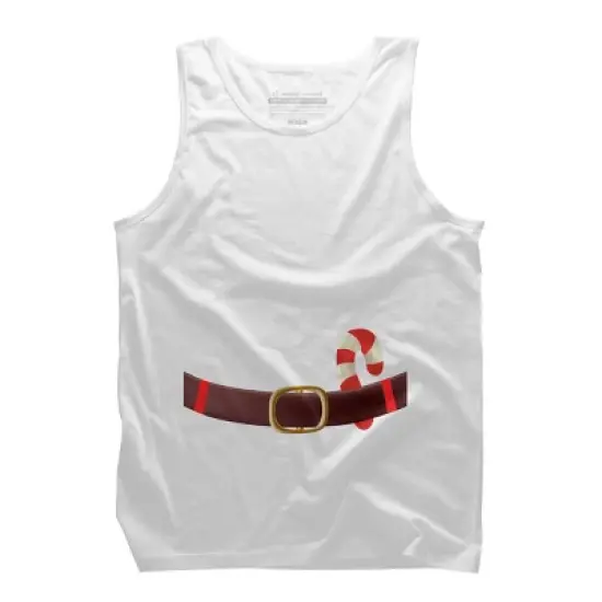 Men's Design By Humans Christmas Candy Cane Belt By BenX Tank Top image {5}