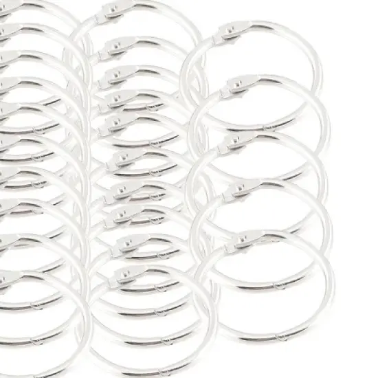 Unique Bargains Metal Loose Leaf Book Rings 20 Pcs Silver Tone image {3}