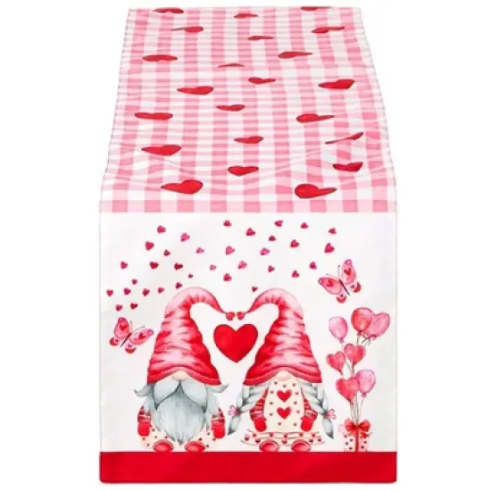 The Lakeside Collection Valentine Gnome - Table Runner image {1}