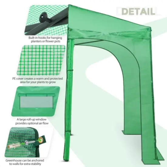 EAGLE PEAK Lean-to Portable Walk-in Greenhouse image {4}