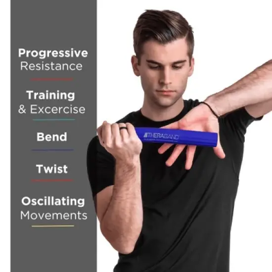 THERABAND FlexBar Resistance Bar For Improving Grip Strength, Tennis Elbow, Golfers Elbow, Tendonitis image {6}