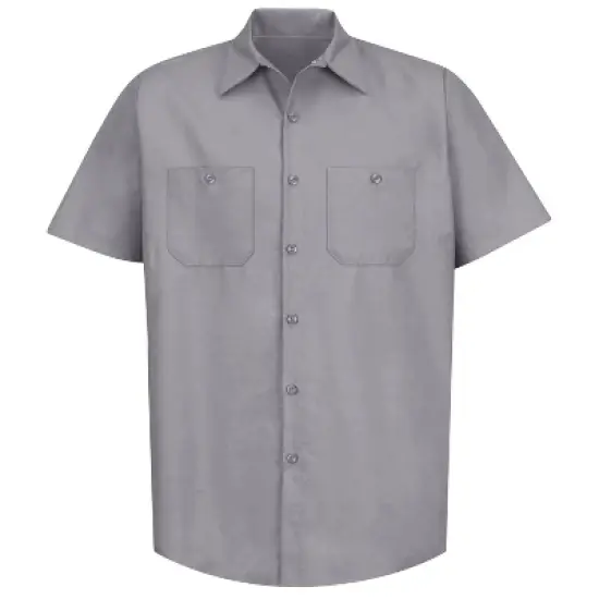 Red Kap&reg; Men's Short Sleeve Industrial Work Shirt image {8}