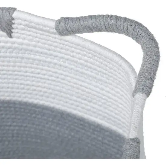 Midlee White & Grey Triangle Toys Basket image {2}