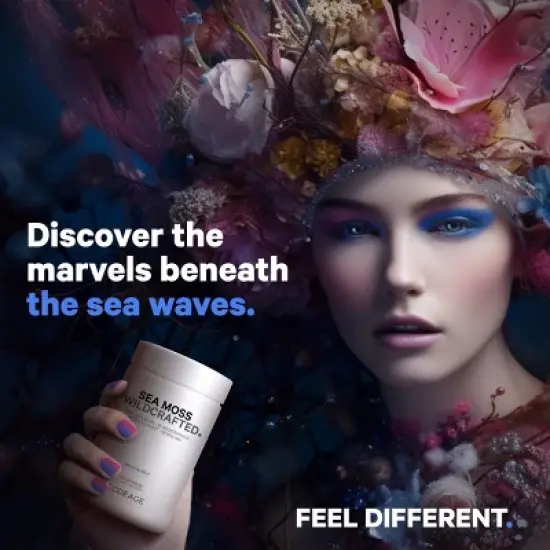 Codeage Raw Wildcrafted Irish Sea Moss, Bladderwrack, Burdock, Spirulina & BioPerine Black Pepper Supplement - 120ct image {6}