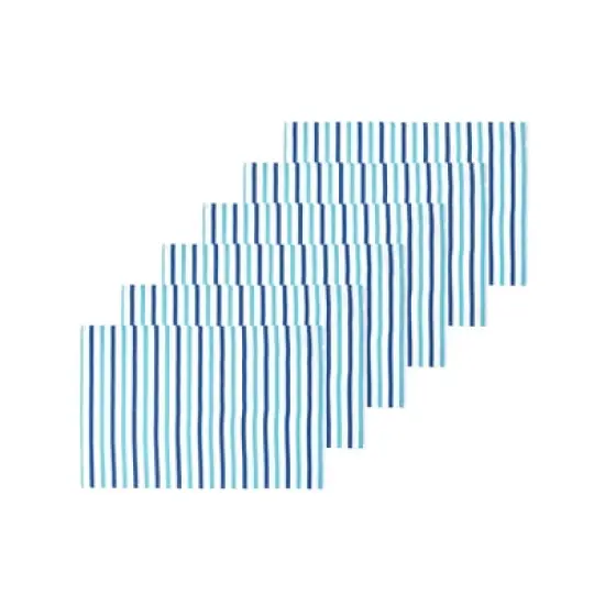 C&F Home Lakeview Stripe Placemat, Set of 6, 13" x 19" image {1}
